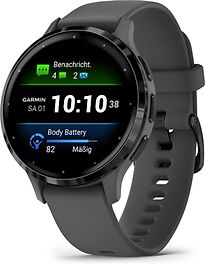 GARMIN Montre connect&eacute;e  Venu 3S, Gray avec bracelet gris fonce