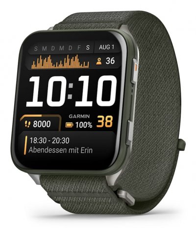 GARMIN Montre connect&eacute;e  Venu&reg; X1 Vert mousse avec bracelet nylon ComfortFit Vert mousse 