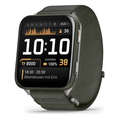 GARMIN Montre connect&eacute;e  Venu&reg; X1 Vert mousse avec bracelet nylon ComfortFit Vert mousse 