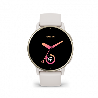 GARMIN Montre connect&eacute;e  Vivoactive 5, Cream Gold avec bracelet ivoire