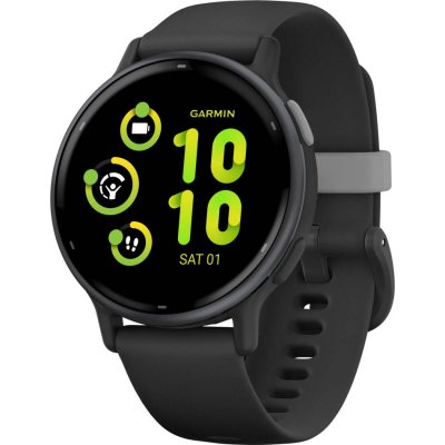 GARMIN Montre connect&eacute;e  Vivoactive 5 Gris avec bracelet Noir