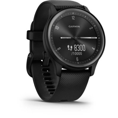 GARMIN Montre connect&eacute;e  Vivomove Sport Gris avec bracelet Noir 