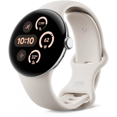 GOOGLE Montre connect&eacute;e  Pixel Watch 3 LTE 41 mm Blanc Porcelaine 
