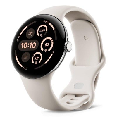 GOOGLE Montre connect&eacute;e  Pixel Watch 3 Wifi 45 mm Blanc Porcelaine 