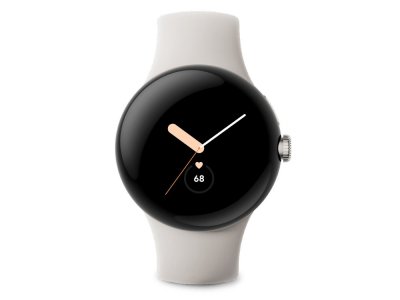 GOOGLE Montre connect&eacute;e  Pixel Watch Acier Arg/Bracelet Galet BT
