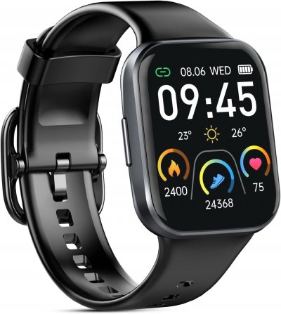 VENDOS85 Montre connect&eacute;e homme 1.69 montre sport intelligente noir