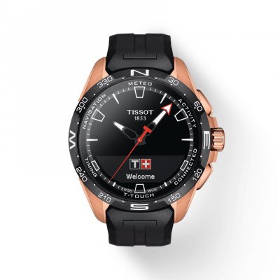 TISSOT Montre connect&eacute;e Homme T-touch connect T1214204705102 Jaune 