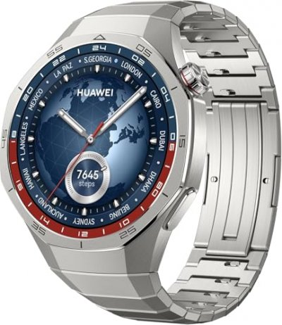 HUAWEI Montre connect&eacute;e  Watch GT 5 Pro 46 mm titane avec bracelet en titane 