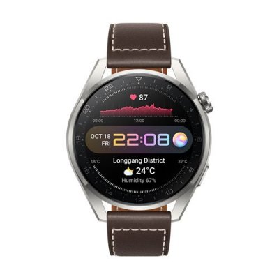 HUAWEI Montre connect&eacute;e  Watch3 Pro classic Marron