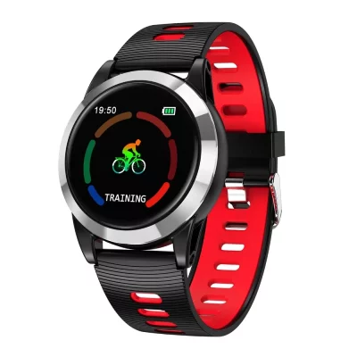 YONIS Montre Connect&eacute;e Iphone Android Bracelet Cardio 1.3 Pouce Photo &agrave; Distance Rouge -