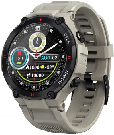 CHRONUS Montre Connect&eacute;e K22 Fitness Tracker IP67 Etanche-Gris-