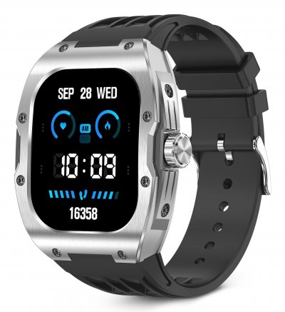 KSIX Montre connect&eacute;e  Hero Amoled 1,95"" IP68 Noir