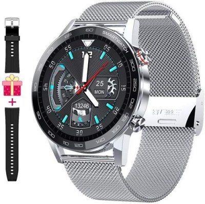 CHRONUS Montre connect&eacute;e L16 IP68 Etanche Fitness Tracker-Argent-