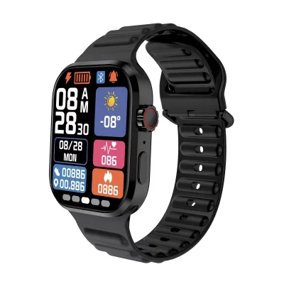 LEDWOOD Montre Connectee  Ld80 Plus Noire