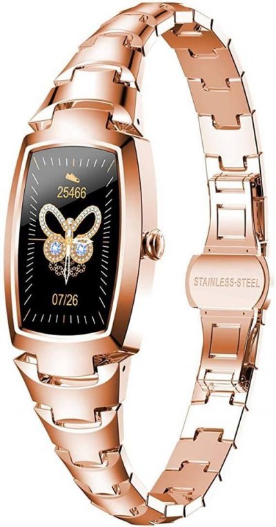  Montre Connect&eacute;e LEMFO H8 Pro IP68 Etanche Fitness Tracker-Or-Chronus