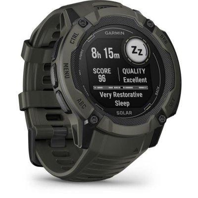 GARMIN Montre connect&eacute;e Mixte 010-02805-00 vert  - Instinct 2X Solar