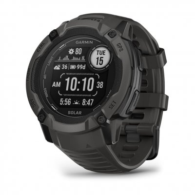 GARMIN Montre connect&eacute;e Mixte  Instinct 2X Solar - 010-02805-00 Gris