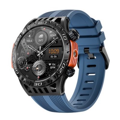  Montre Connect&eacute;e - NEOZHOU - Bluetooth - Torche - Boussole - Bleu
