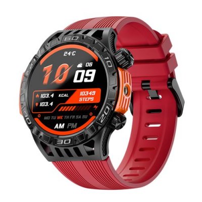  Montre Connect&eacute;e - NEOZHOU - Bluetooth - Torche - Boussole - Rouge