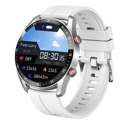  Montre Connect&eacute;e - NEOZHOU - ECG+PPG - Appels Bluetooth - Blanc - Ecran HD 1,28 pouces