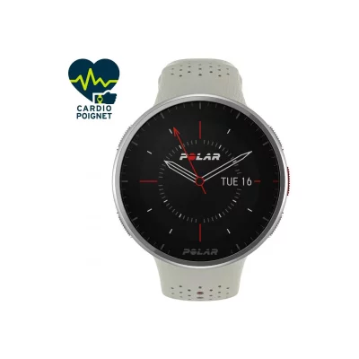 POLAR Montre connect&eacute;e  Pacer Pro Blanc 