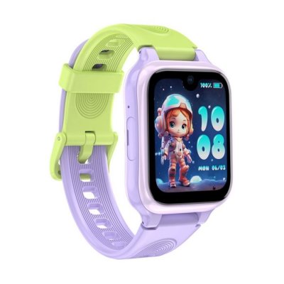 LAGENIO Montre connect&eacute;e pour enfant  K9 Violet avec bracelet Violet et Vert