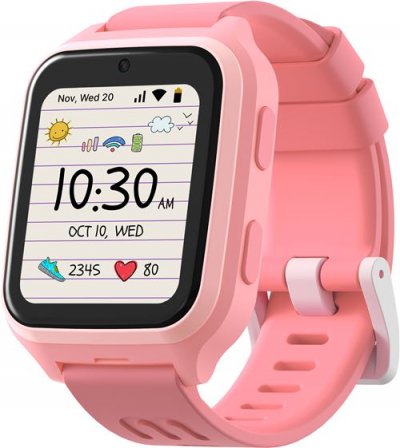 MYFIRST Montre connect&eacute;e pour enfants  M1 Bluetooth Rose avec bracelet Rose + Carte Sim inclus