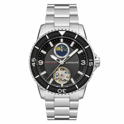 EARNSHAW Montre connect&eacute;e PREVOST COLLECTION  Acier inoxydable Noir 