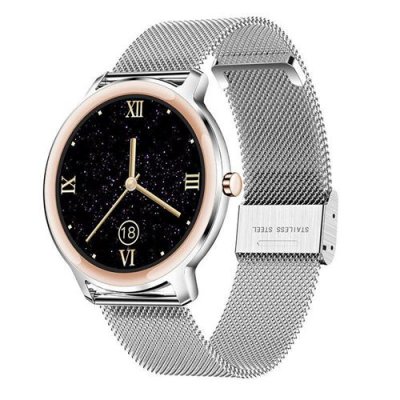 CHRONUS Montre Connect&eacute;e R18 IP68 Etanche-Argent- 