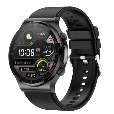 YONIS Montre connect&eacute;e sant&eacute; ecg temp&eacute;rature ip68 longue autonomie toucher bluetooth noir  