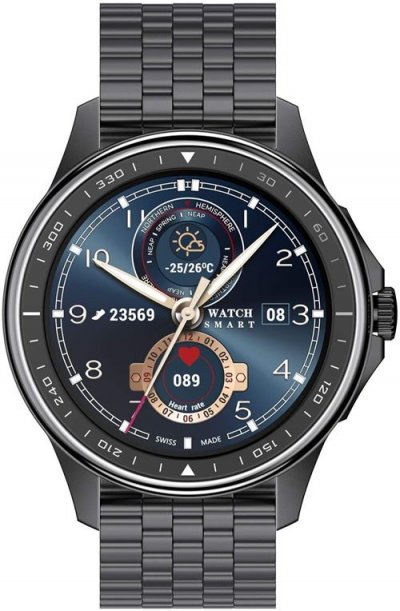  Montre Connect&eacute;e SK3 IP68 Etanche Appel-Noir-Chronus 
