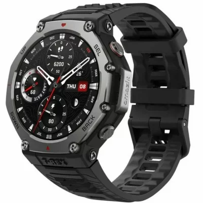 AMAZFIT Montre connect&eacute;e sport GPS &eacute;cran AMOLED, T-Rex 3 noir - 