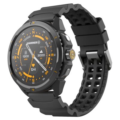 HAMMER Montre Connect&eacute;e Sport GPS &Eacute;tanch&eacute;it&eacute; 5ATM Autonomie 14j Watch 2  Noir 
