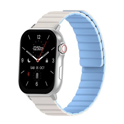 AVIZAR Montre Connect&eacute;e Suivi Sant&eacute; Complet Autonomie 8j Etanche IP68 Proove Argent