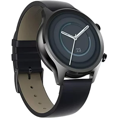 TICWATCH Montre Connect&eacute;e  C2+ Onyx 1.3 AMOLED Bluetooth 1Go RAM IP68 Wi-Fi GPS Android Noir