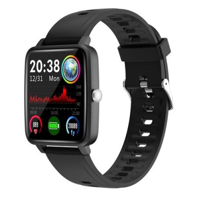 CHRONUS Montre Connect&eacute;e V10 Fitness Tracker IP68 Etanche-Noir- 