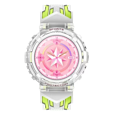 AVIZAR Montre connect&eacute;e v&eacute;ga &eacute;tanche pour enfant avec appels et capteur cardiaque blanc , vert AVJ-FE601 