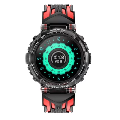 AVIZAR Montre connect&eacute;e v&eacute;ga &eacute;tanche pour enfant avec appels et capteur cardiaque noir , rouge AVJ-FE602 