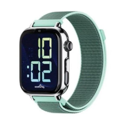 SAVEFAMILY Montre connect&eacute;e Watch Plus 2 Cadran Argent - Oc&eacute;an