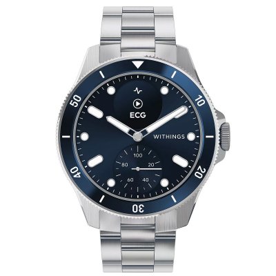 WITHINGS Montre connect&eacute;e  ScanWatch Nova 42mm bleu