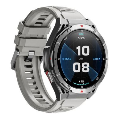  Montre Connect&eacute;e X2 - Bluetooth, GPS, Barom&egrave;tre, Boussole, Assistant Vocal, Gris