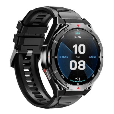 Montre Connect&eacute;e X2 - Bluetooth, GPS, Barom&egrave;tre, Boussole, Assistant Vocal, Noir