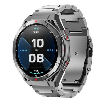  Montre Connect&eacute;e - X2 - Bluetooth - GPS - Barom&egrave;tre - Boussole - Bracelet acier argent&eacute;