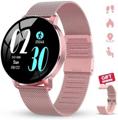 CHRONUS Montre Connect&eacute;e ZX17 IP67 Etanche-Noir- 