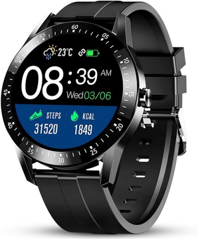  Montre Connect&eacute;e ZX17 IPS-Noir-Chronus 