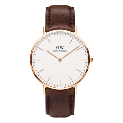 DANIEL WELLINGTON Montre  Classic Bristol DW00100039 cuir marron 36mm