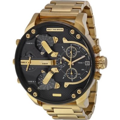 DIESEL Montre  Mr Daddy 2.0 DZ7333 Multi-cadrans XXL dor&eacute; fond noir