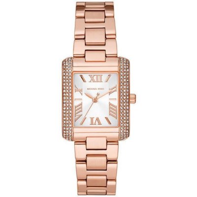 MICHAEL KORS Montre Emery de  &agrave; trois aiguilles en acier inoxydable, dor&eacute; rose, pour femme, MK4641