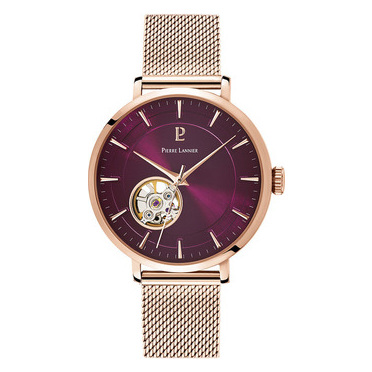 PIERRE LANNIER Montre Femme Automatic Bordeaux 307F988 Rose 