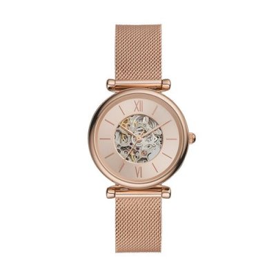 FOSSIL Montre Femme Carlie Dor&eacute; rose ME3175 Rose 